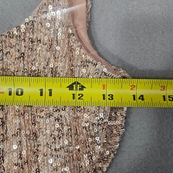 New Privy Casino Dress Glam Mesh Sequin Size Small $89 Back Drape Soft Pink - Picture 7 of 7